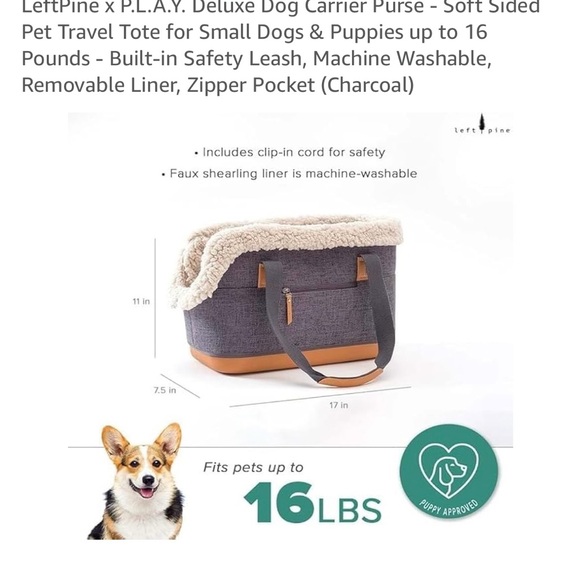 Charcoal Gray Pet‎ Carrier by Left Pine - Picture 5 of 16